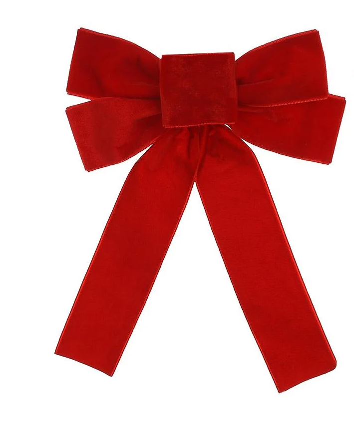 Набір оксамитових бантів 3 шт. 16х24 см Червоний (821-310)