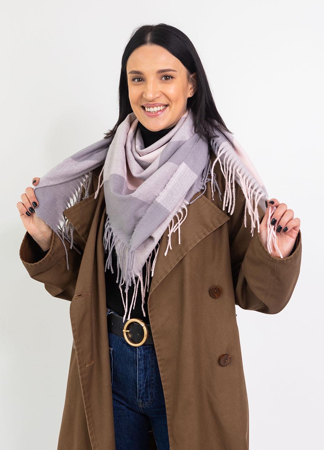 Платок теплый Клетка 100х100 см (С10039-5)