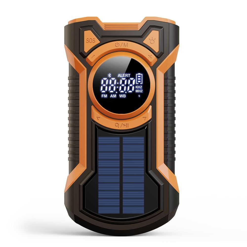 Павербанк Bluetooth IP65 с фонариком и солнечной зарядкой