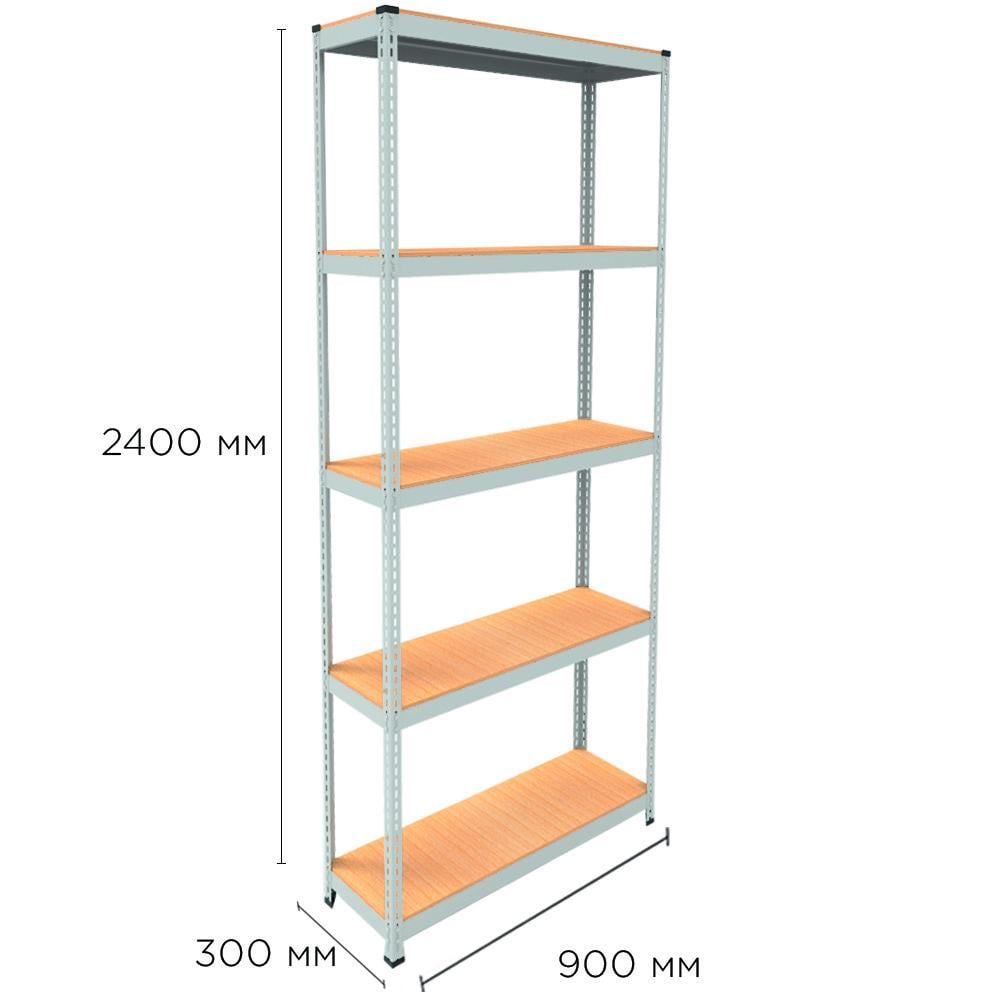 Стеллаж металлический MRL-2400 900x300 Белый (1734934204) - фото 2