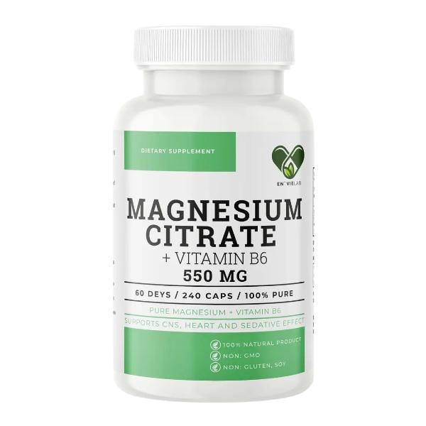 Комплекс вітамінно-мінеральний En`vie Lab Magnezium Citrate with B6 2250 мг 240 капс. (000026385)