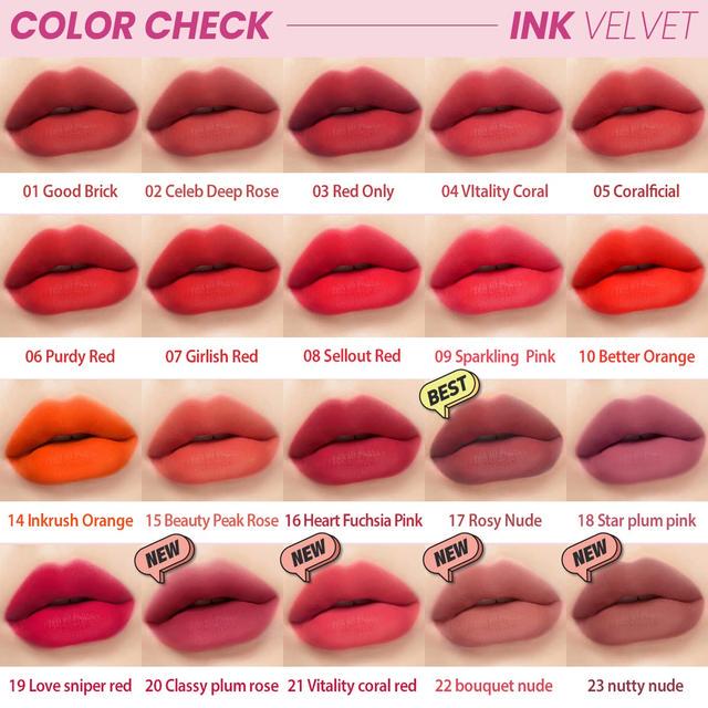 Тинт матовый Peripera Ink The Velvet 015 Beauty Peak Rose для губ 4 г - фото 3