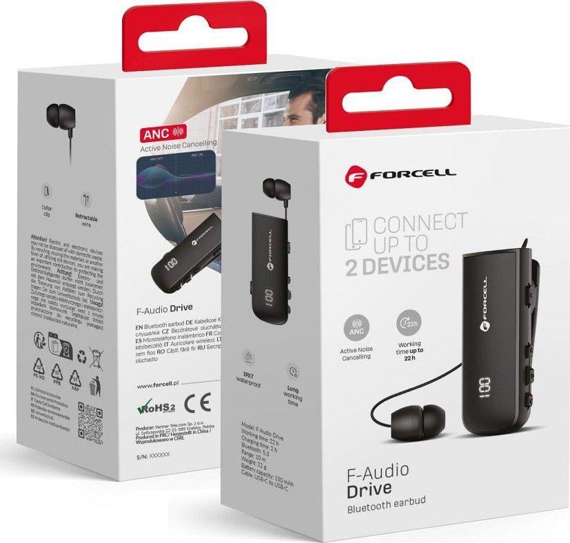 Навушники TWS Forcell F-Audio Drive EarBud Black (542755)