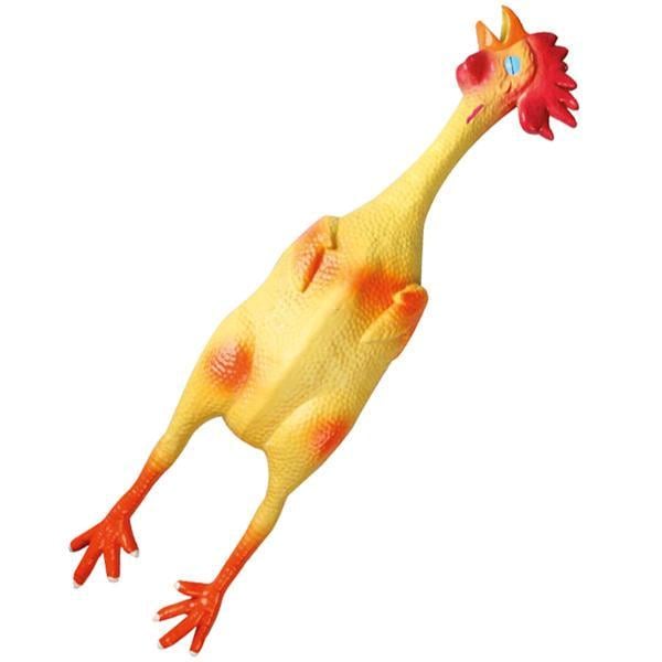 Игрушка для собак Flamingo latex chicken Курица с пищалкой 11х8х49 см