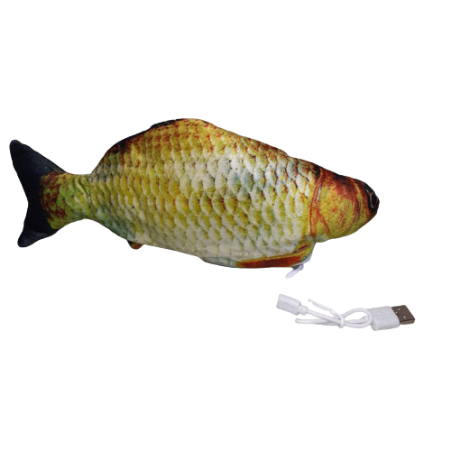 Іграшка вібруюча плюшева Рибка з котячою м'ятою USB 30 см (1500857984) - фото 2 Іграшка вібруюча плюшева Рибка з котячою м'ятою USB 30 см (1500857984) - фото 2