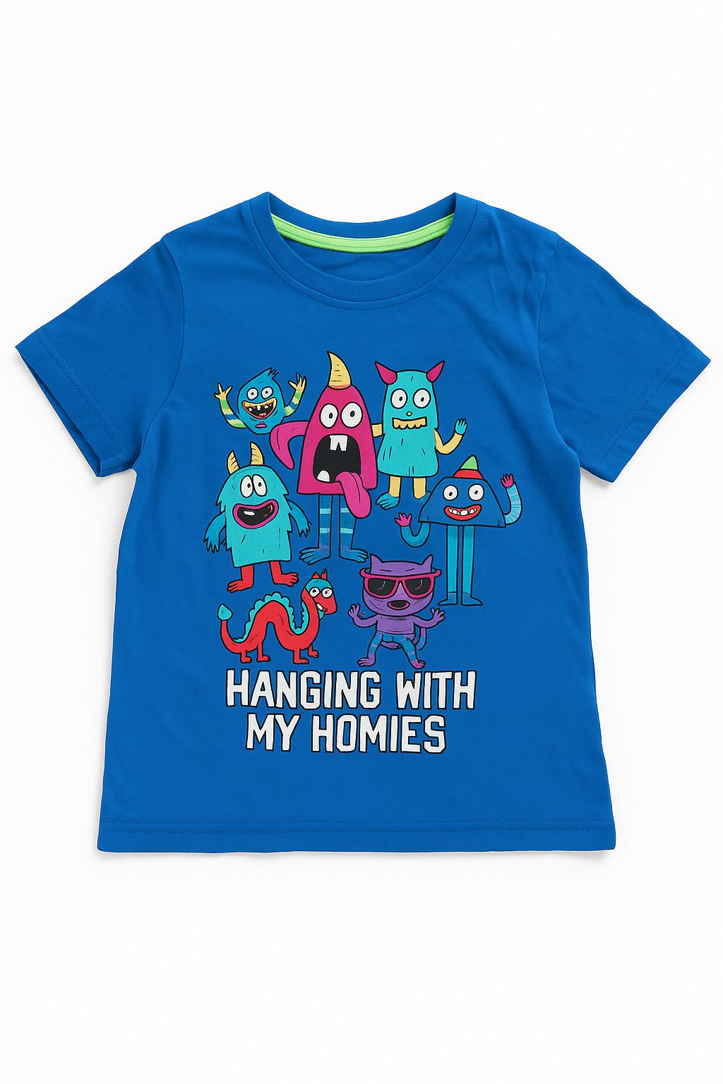 Футболка дитяча PRIMARK 5176001 Монстрики 92 см Синій (3331109411637)