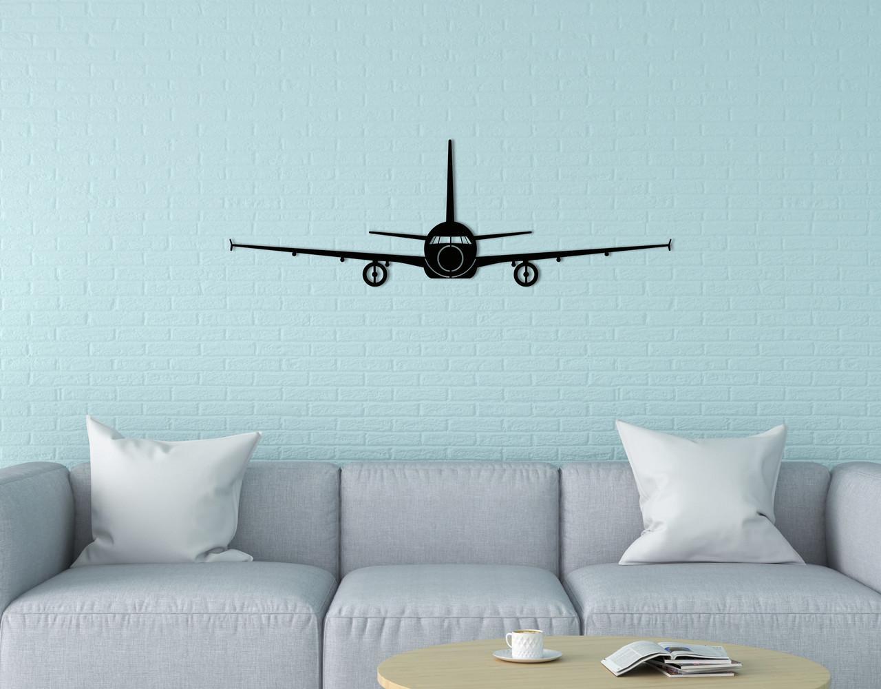 Декоративное панно на стену Upwood Decor Airplane 1 50х150 см Black (1578326115)