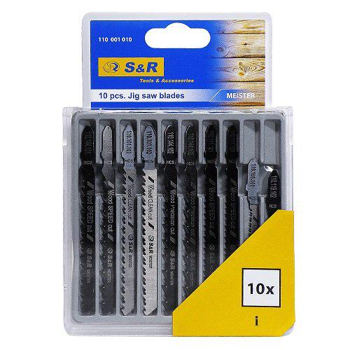 Набор пильных полотен S&R Meister по дереву 10 шт. (110001010)