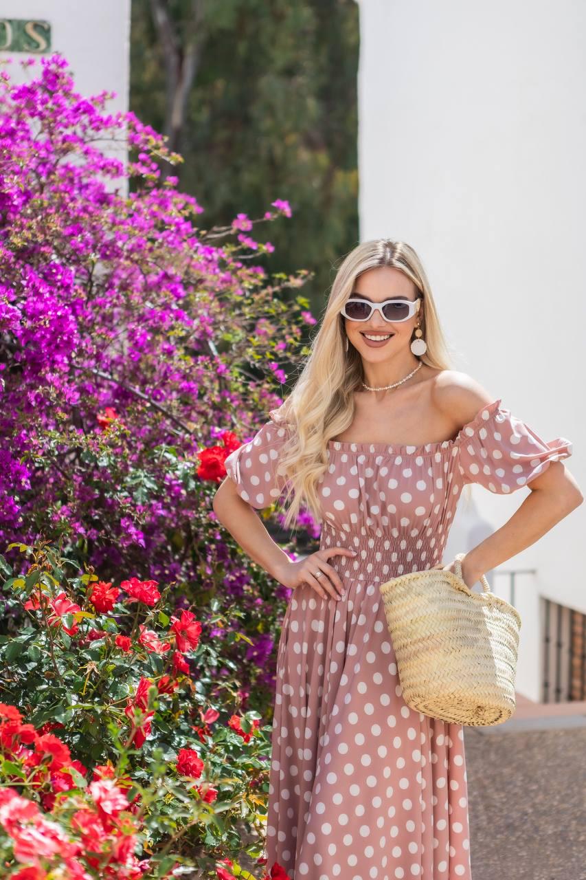 Платье женское софт в горошек р. 42-48 Розовый (Р5041-В36/Д) - фото 12 Платье женское софт в горошек р. 42-48 Розовый (Р5041-В36/Д) - фото 12