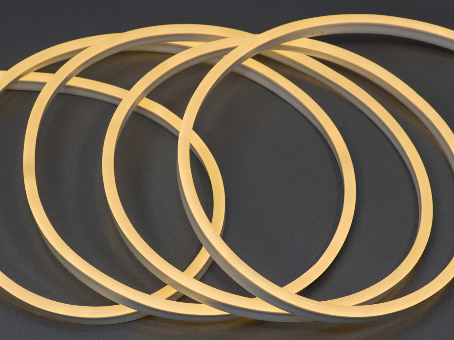 Світлодіодна стрічка NEON 220 В герметичний 7x15 мм Теплий (P220-NEON-WW-65-7)