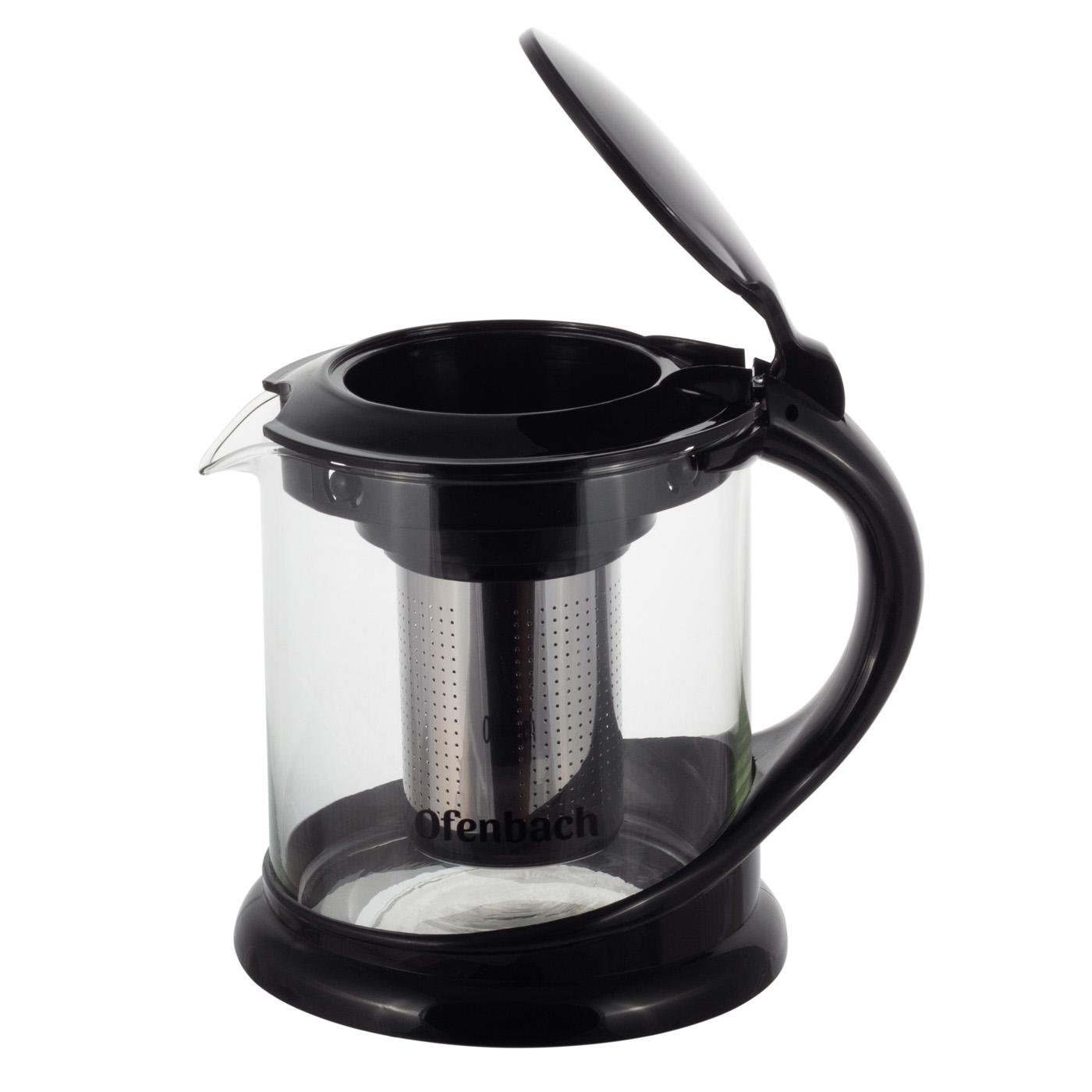 Заварочный чайник со съемным ситечком Ofenbach KM-100615М из термостойкого стекла 1000 мл Прозрачный (150-84-100615М) - фото 5 Заварочный чайник со съемным ситечком Ofenbach KM-100615М из термостойкого стекла 1000 мл Прозрачный (150-84-100615М) - фото 5