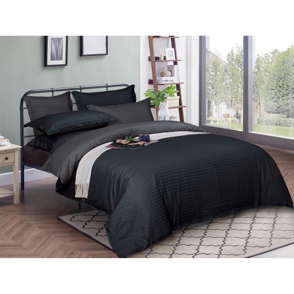 Комплект постельного белья MirSon Satin-Stripe 30-0021+30-0012 Yamindi 160х220 см полуторный евро (2200005268070)