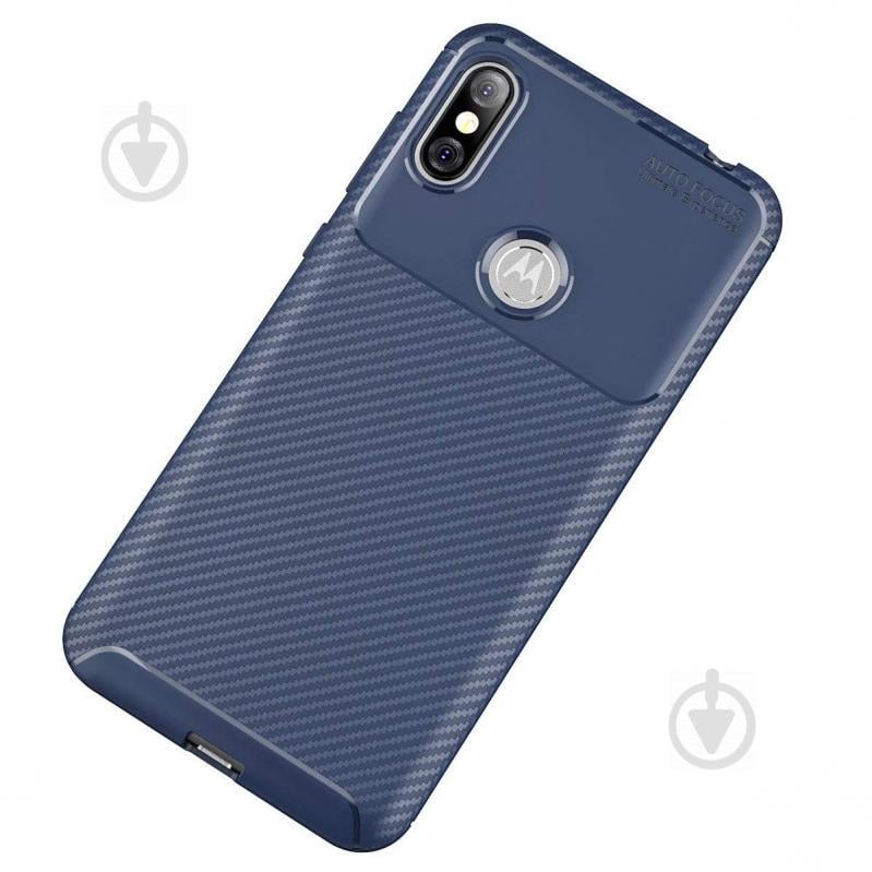 Чохол Carbon Case Motorola P30 Note Синій (hub_xhSr58171) - фото 2