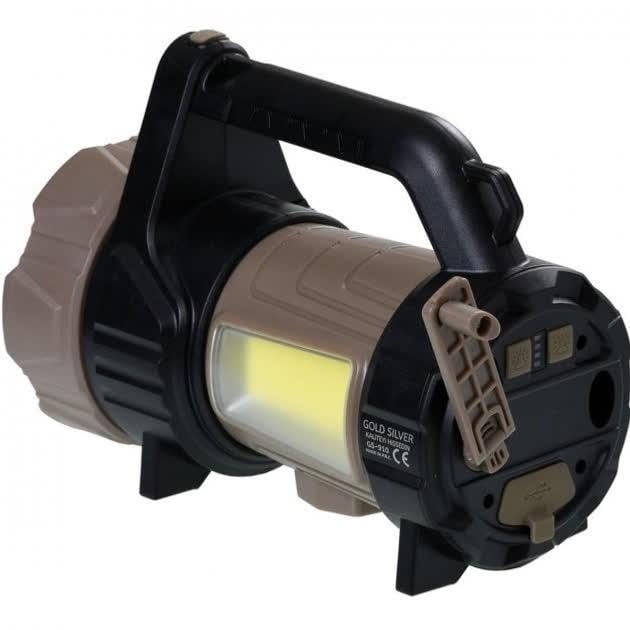 Ліхтар світлодіодний GS-910 15 W з вбудованим акумулятором/power bank/з динамо генератором Gold/Silver (29853053) - фото 2 Ліхтар світлодіодний GS-910 15 W з вбудованим акумулятором/power bank/з динамо генератором Gold/Silver (29853053) - фото 2