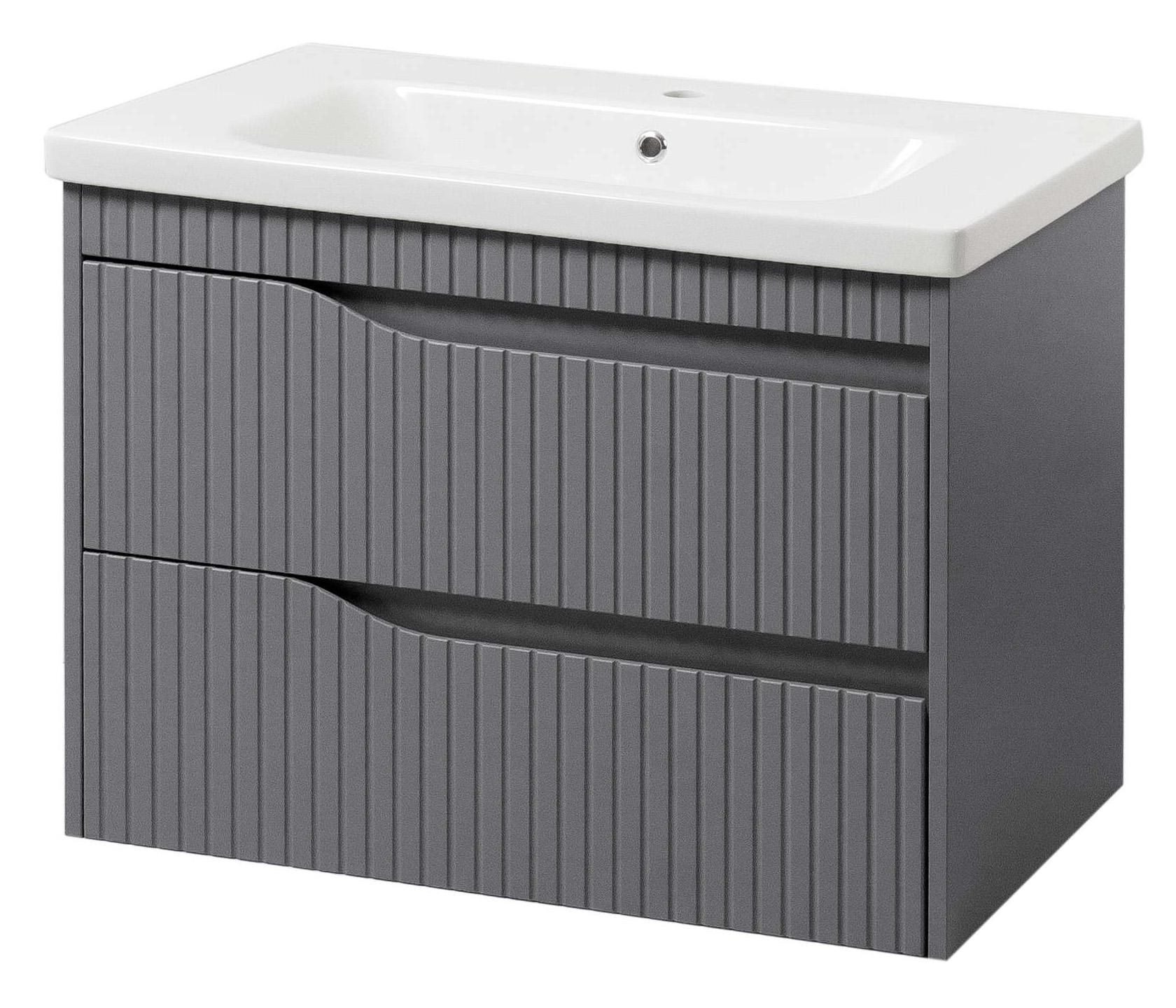 Тумба ЮВВІС Florence ТП-2 Д з умивальником Bolero 80 см Бетон матовий (UVV120)