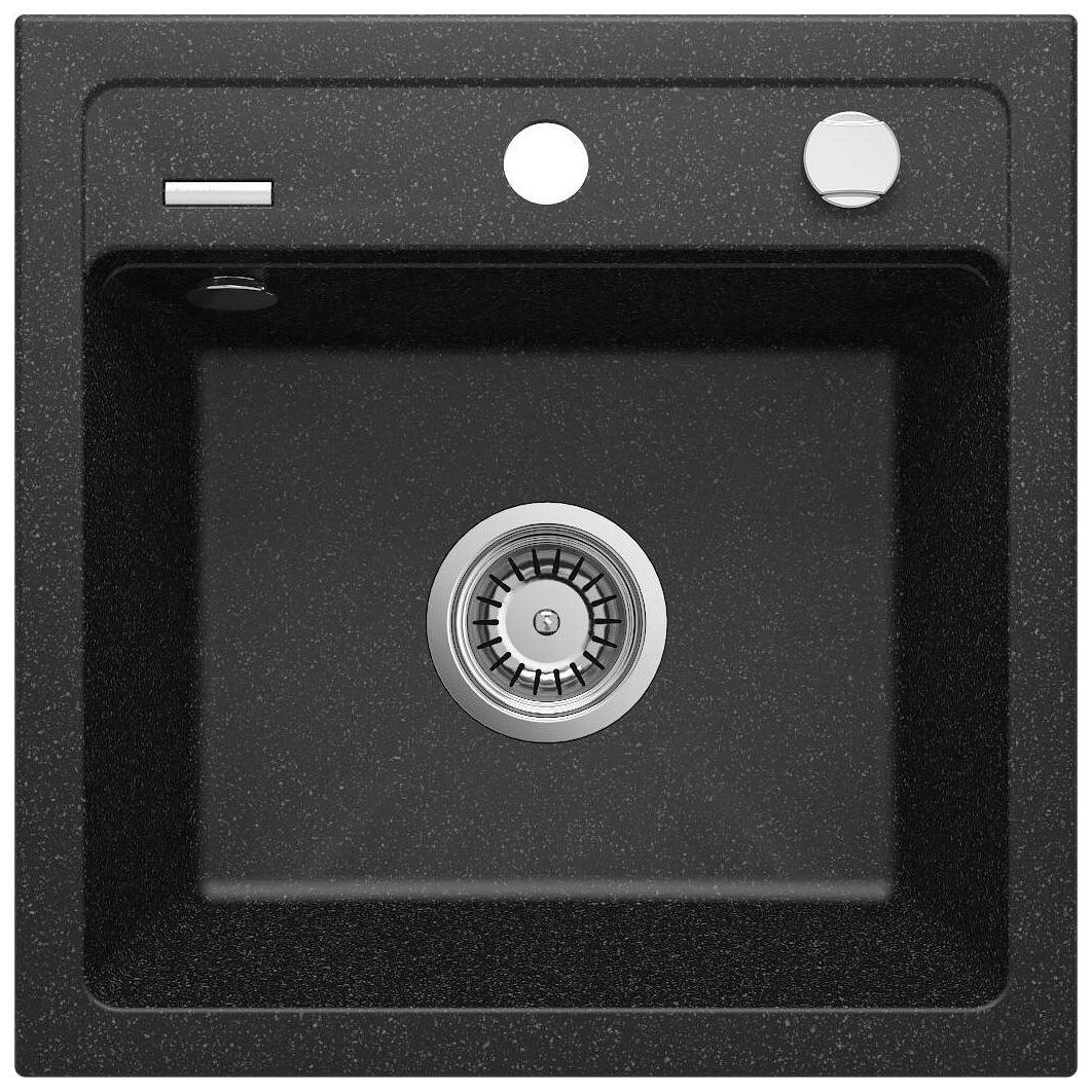 Мойка кухонная Deante ZQZ_2103 квадратная гранитная 440x440 мм Графитовый (25965167)
