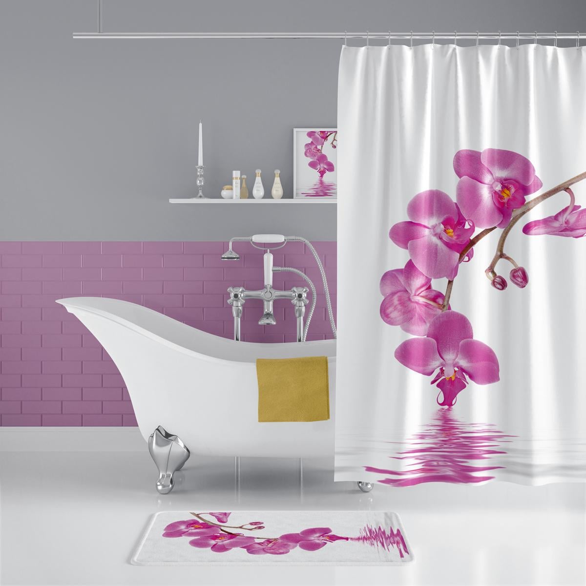 Штора для ванной Tropikhome Orchid 180x200 см (25263445)