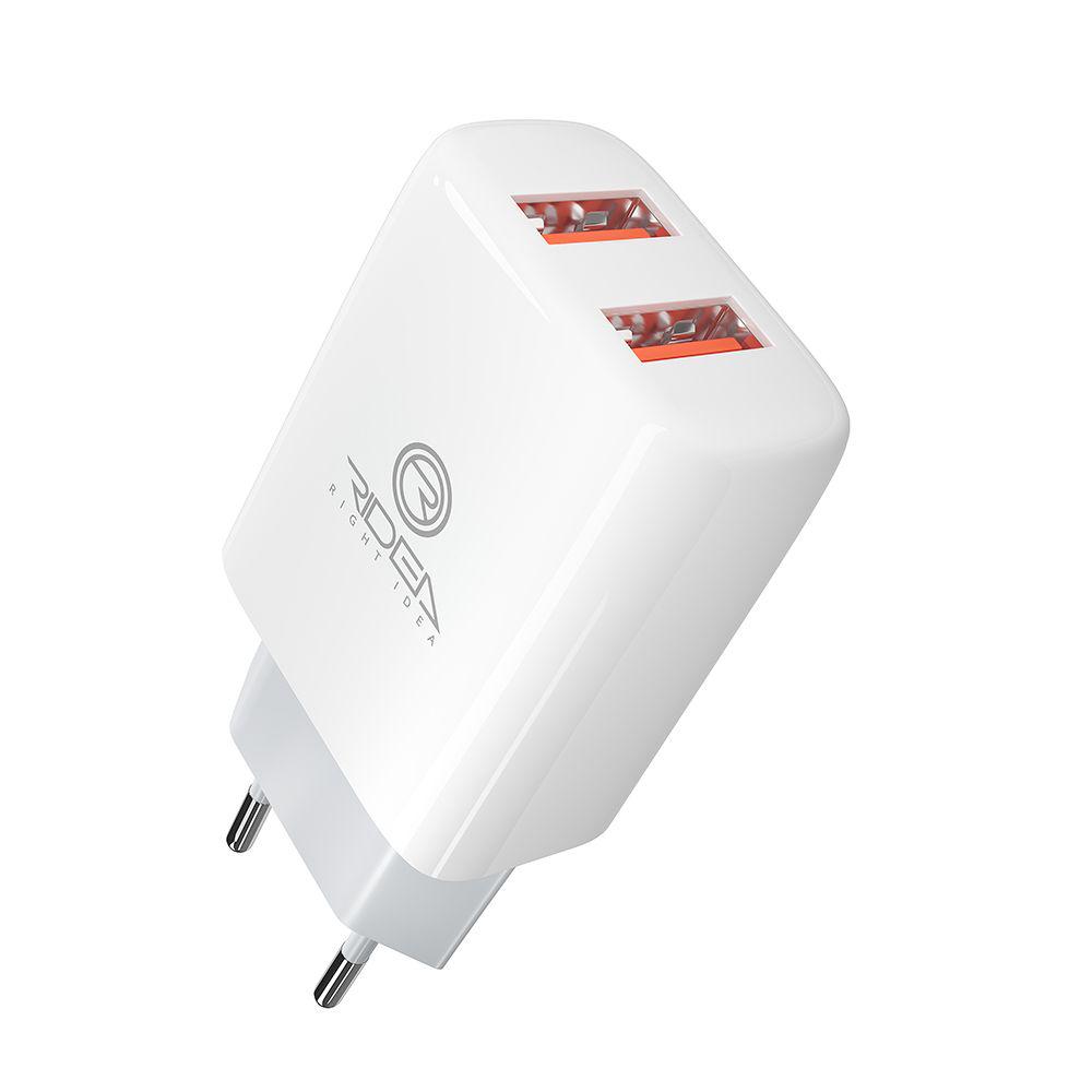 Зарядное устройство сетевое Ridea RW-21011 Element Duo 2.1 A 10,5 W Белый (209-00180)