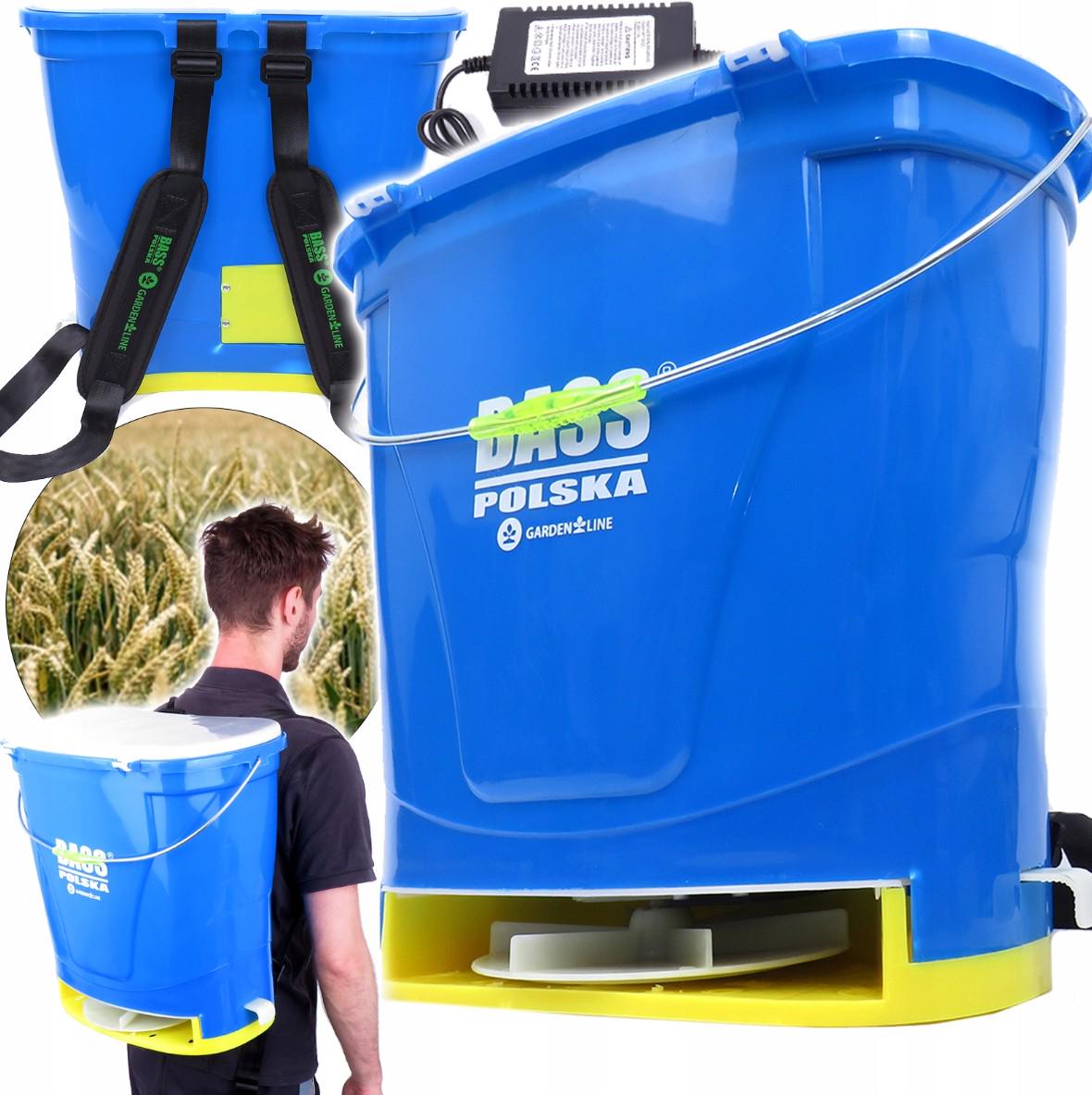 Сеялка-разбрасыватель аккумуляторная Bass Polska 8562 для семян и удобрений 20 л 10 м (24311855) - фото 2 Сеялка-разбрасыватель аккумуляторная Bass Polska 8562 для семян и удобрений 20 л 10 м (24311855) - фото 2