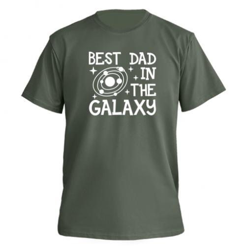 Футболка мужская Owi Premium Best Dad in galaxy S Хаки (15016207-23-180659-S)