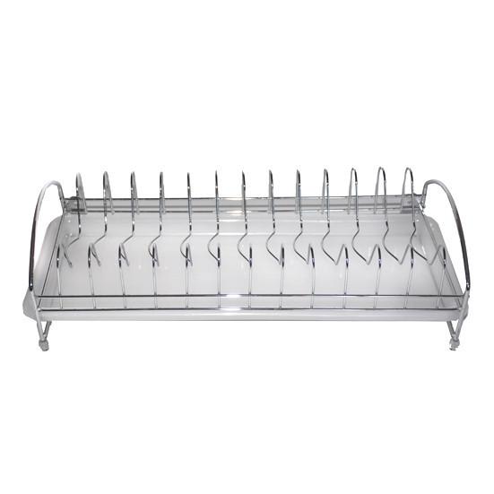 Сушилка для посуды Kamille KM-0368 стальная с пластиковым поддоном 38х8х18 см Серый (29-84-0368)