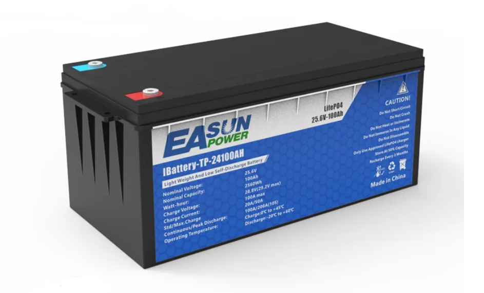 Аккумулятор LiFePO4 Easun IBattery-TP-24100AH 25,6V 100Ач 2560 Wh BMS >4000 циклов литий-железо-фосфатный