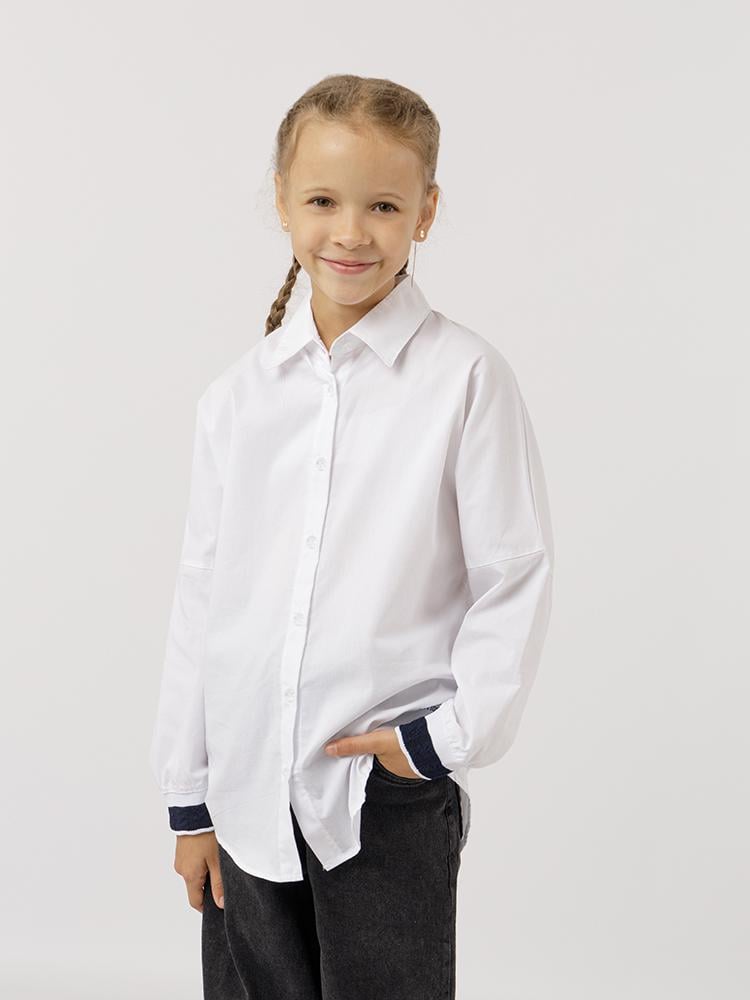Сорочка для дівчинки ЦБ-00228267 128 см Білий (SKT000928743)