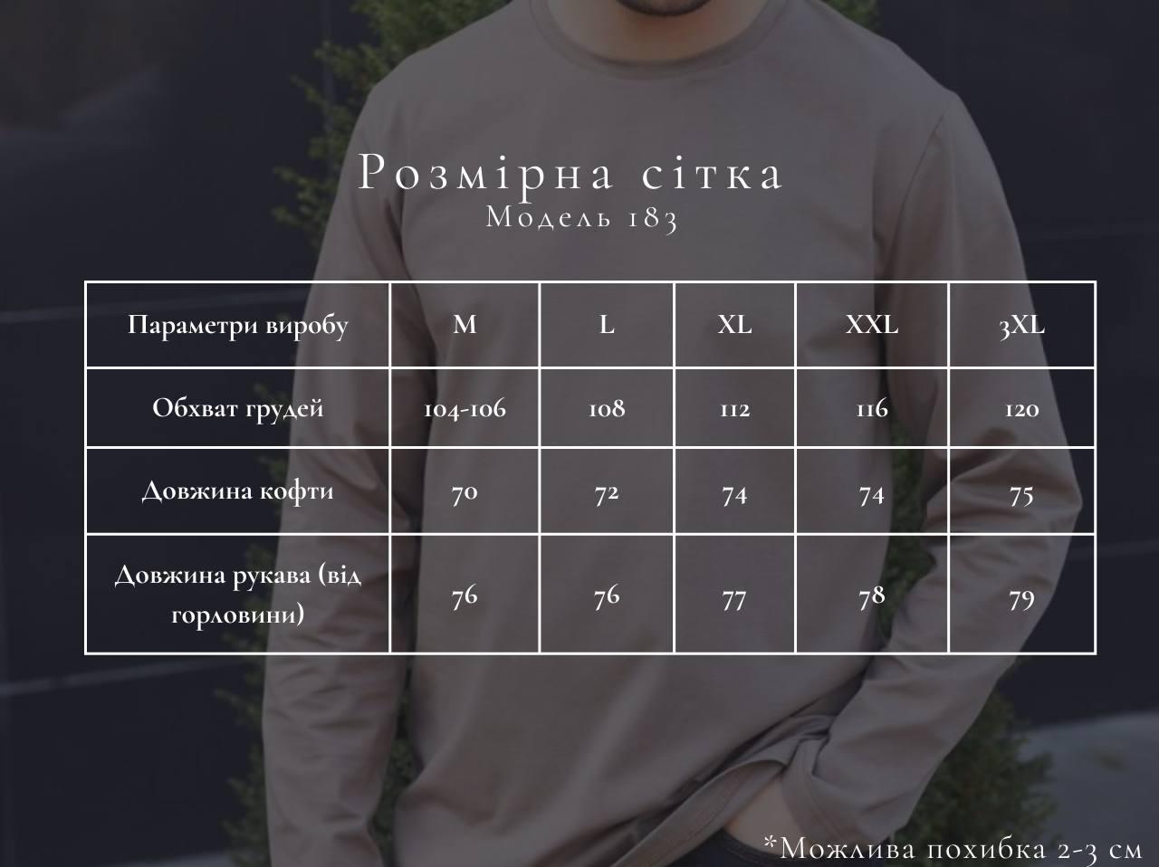 Чоловічий лонгслів М183 3XL Білий (894-1-65) - фото 5 Чоловічий лонгслів М183 3XL Білий (894-1-65) - фото 5