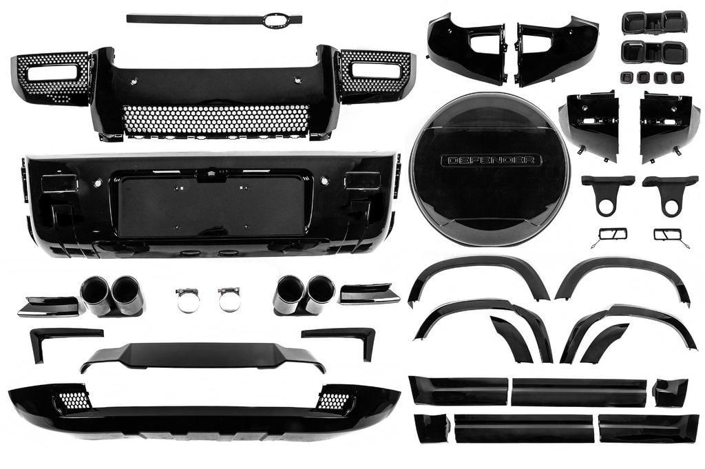 Комплект обвесов GBT Black Edition для Land Rover Defender 2019- гг. abs-пластик под покраску (131885)