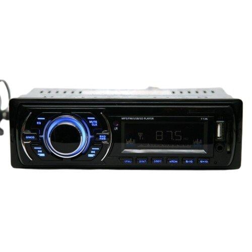 Автомагнитола PIONEER 1136 1DIN USB 2.0 порт SD/MMC слот AUX Черный (lp-83710_445)