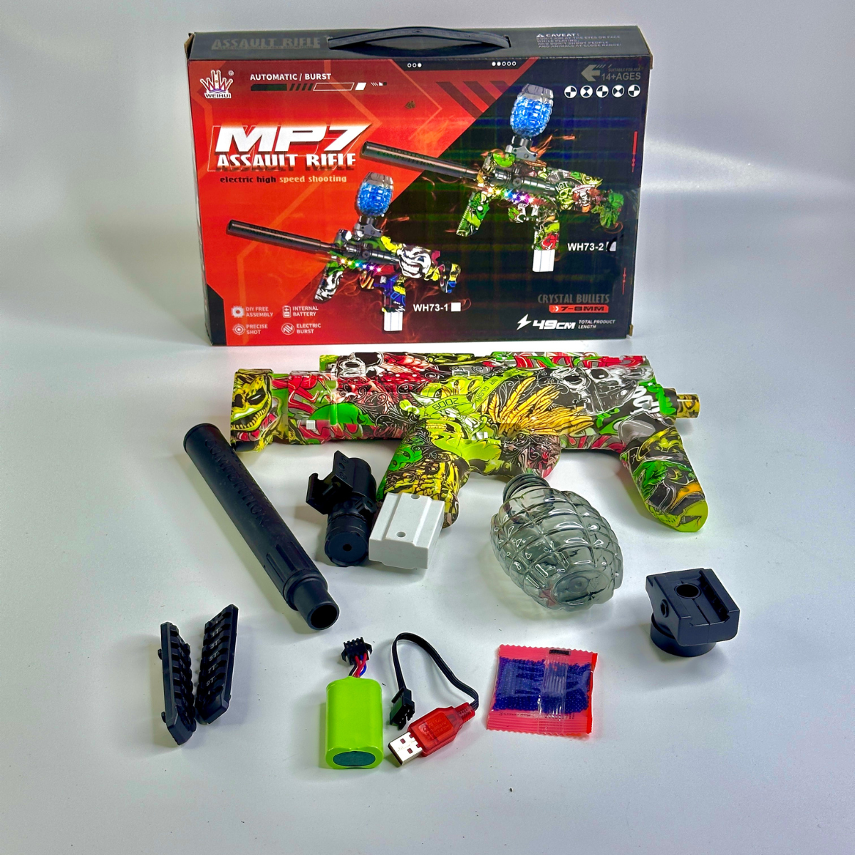 Детский автомат MP7 на гелевых шариках аккумуляторный (HGW-137-2) - фото 11 Детский автомат MP7 на гелевых шариках аккумуляторный (HGW-137-2) - фото 11