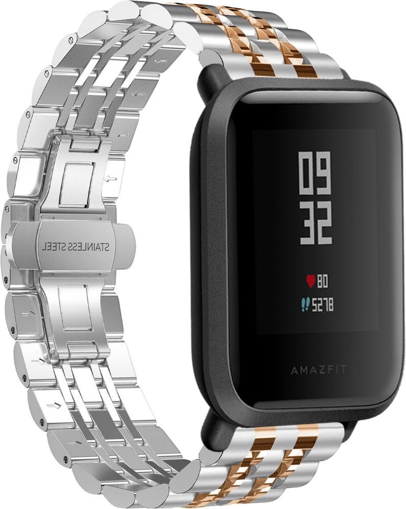 Браслет металлический Spinye Line для Amazfit Bip Silver Rose (29029-68)