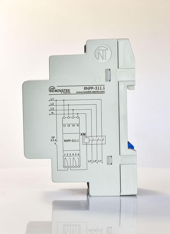 Реле напряжения трехфазное и контроля фаз Новатек РНПП-311.1 (14970143) - фото 3