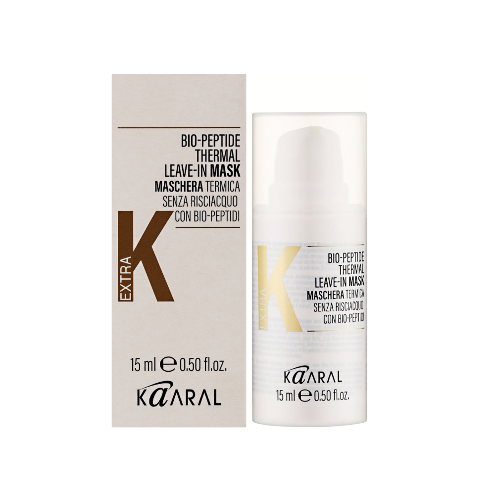 Термомаска незмивна для волосся з біопептидами Kaaral Extra K Bio-Peptides Thermal Leave-In Mask 15 мл