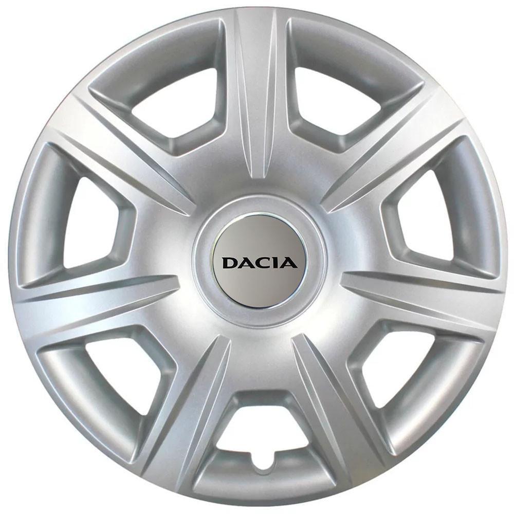 Колпаки SJS 327 с логотипом Dacia R15 4 шт. Серебряный (2654558481)