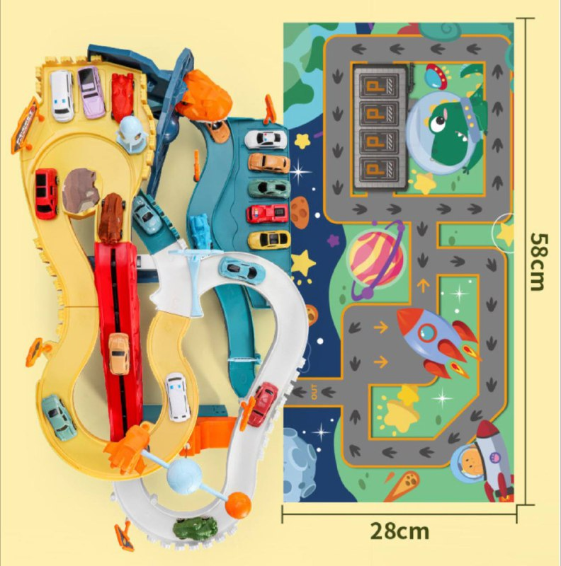 Дитячий ігровий паркінг з музикою Fun Game Dinosaur Space Orbit 5506 А спуск з 4 машинками (1831167150) - фото 9 Дитячий ігровий паркінг з музикою Fun Game Dinosaur Space Orbit 5506 А спуск з 4 машинками (1831167150) - фото 9