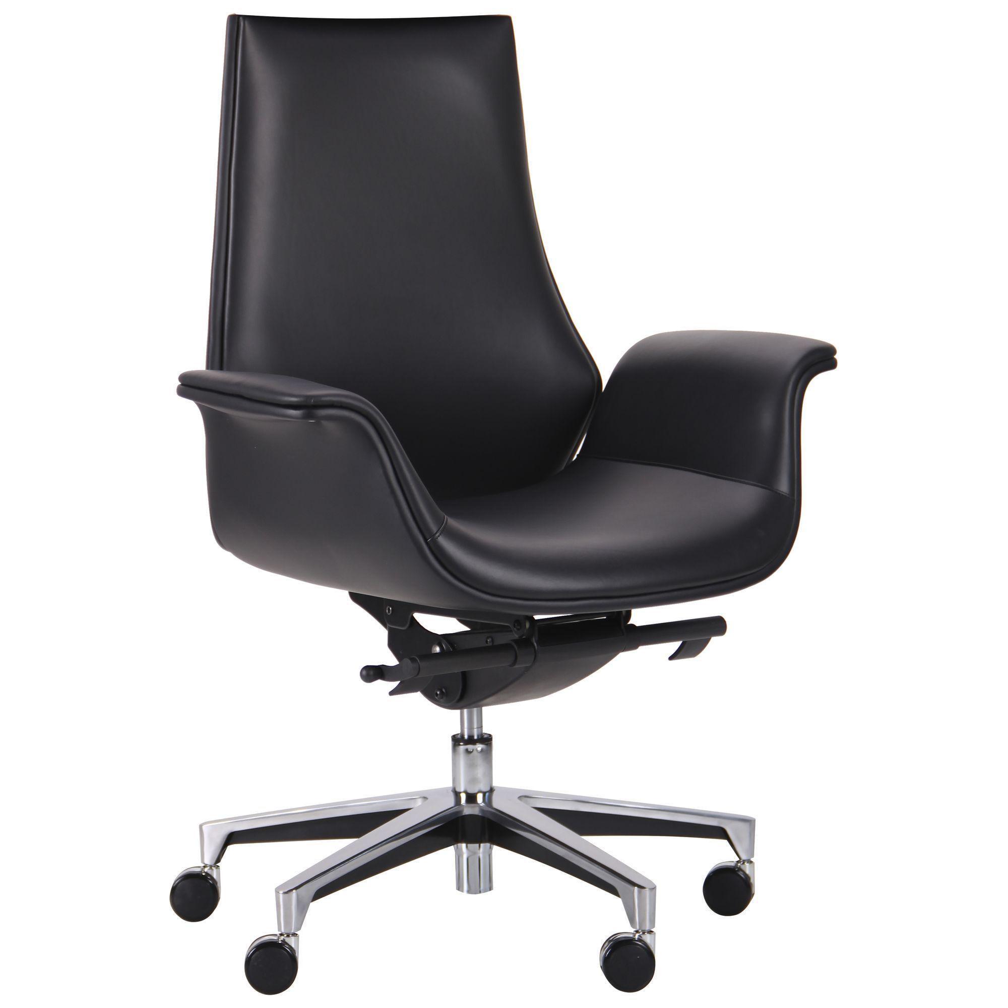 Офисное кресло AMF Bernard LB Black руководителя 1060+180х770х660 Хром/Черный