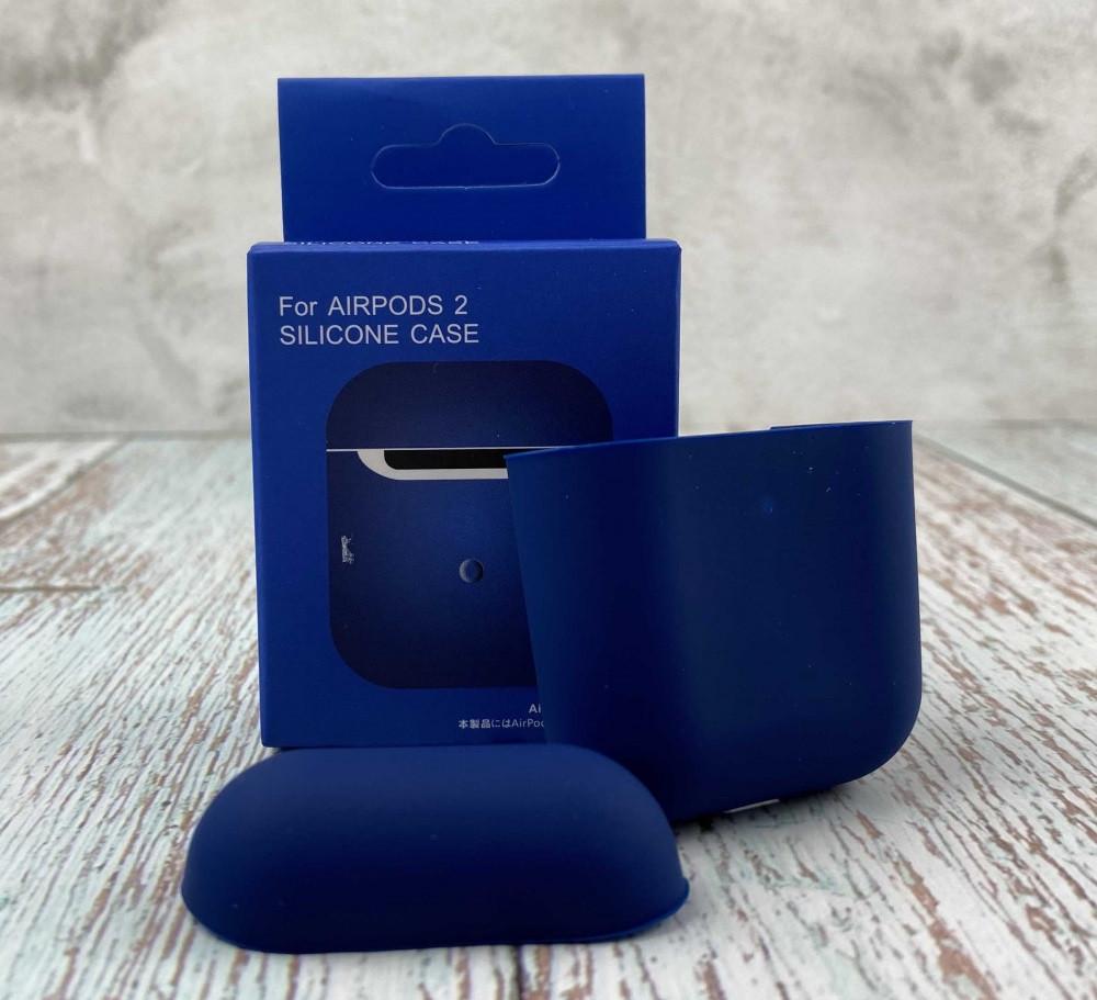 Силиконовый чехол для наушников AirPods 2 Midnight Blue
