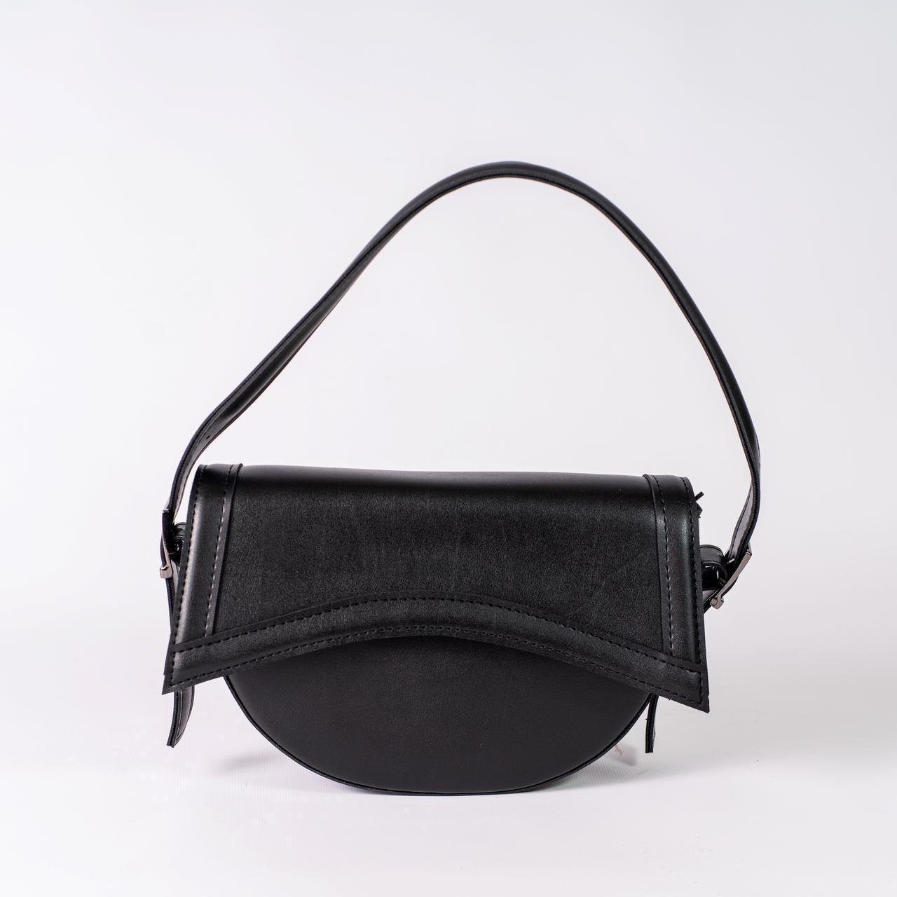 Сумка женская полукруглая XENIA № 33-24 из эко-кожи Черный - фото 1 Сумка женская полукруглая XENIA № 33-24 из эко-кожи Черный - фото 1