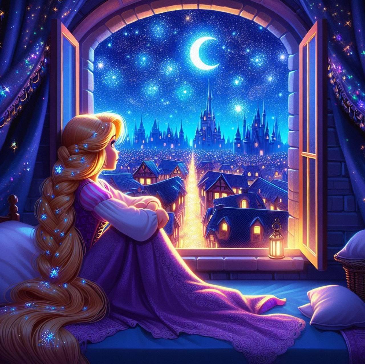 Алмазная мозаика Dream Toys Запутанная история Рапунцель 20x20 см (S10208)