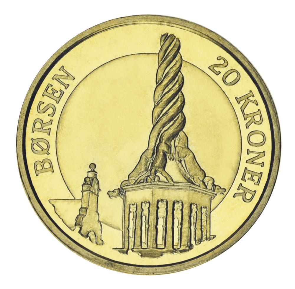 Коллекционная монета Дания 20 крон 2003 UNC Башня дворца Кристиансборг (М23819)