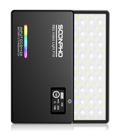 Накамерный осветитель Soonpho LED P10 RGB 4000 mAh Черный - фото 4