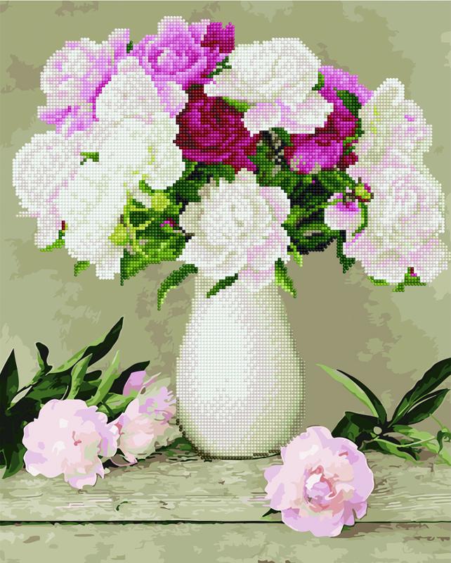 Алмазная мозаика и картина по номерам Brushme Нежные пионы 40х50 см (GZS1091)