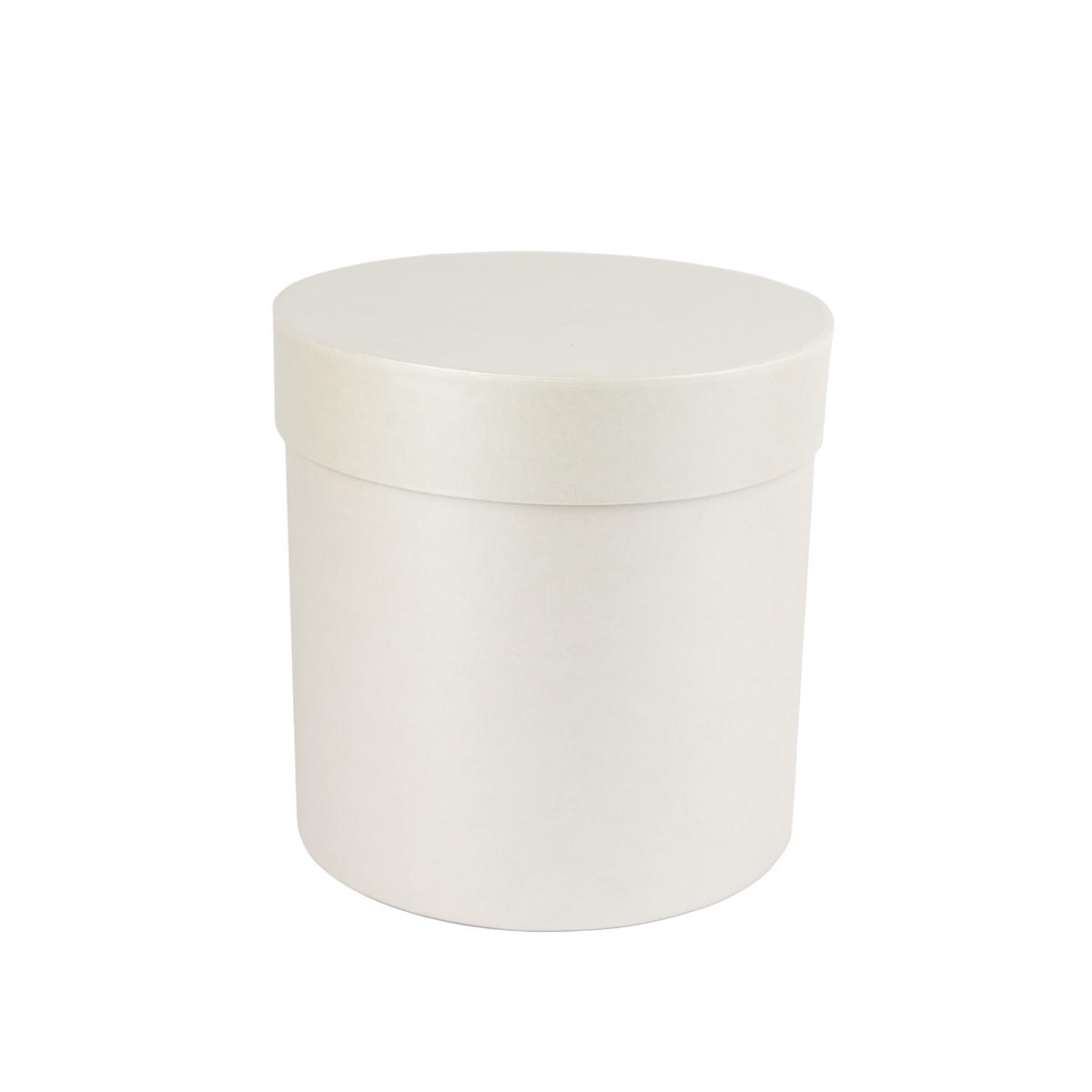 Коробка Perfectbox цилиндрическая перламутровая 16х15х15 см Кремовый (1516в10) - фото 1