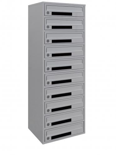 Почтовый ящик Галиндустрия E2-10-С многосекционный на 10 квартир металлический Серый (132-119-000004813)