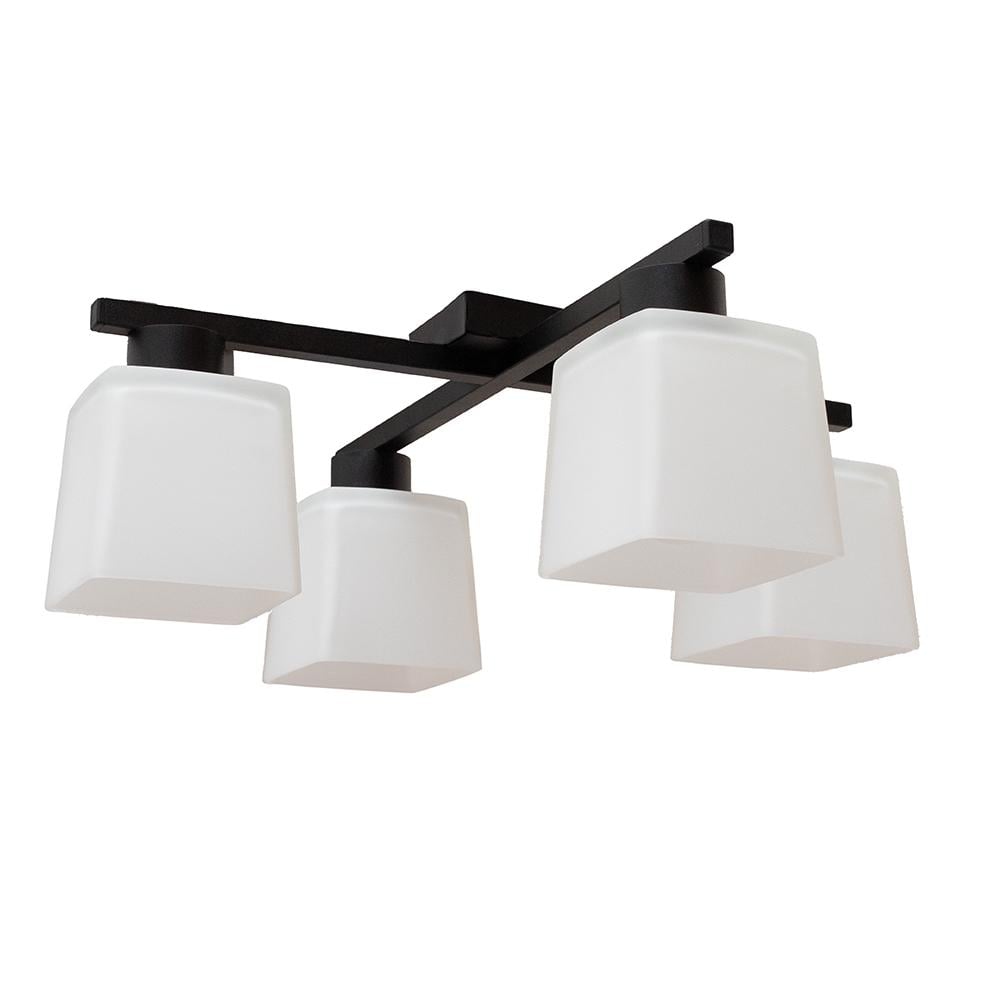 Люстра потолочная на четыре плафона MSK Electric Sakura NL 16510-4 BK под лампы Е27 Черный