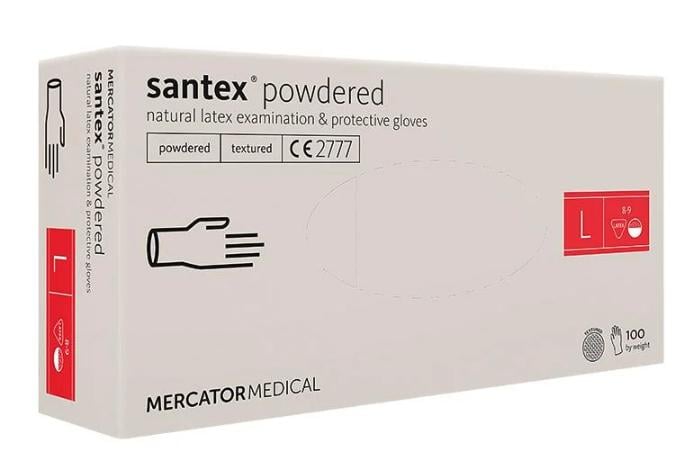 Рукавички латексні медичні L (4607)