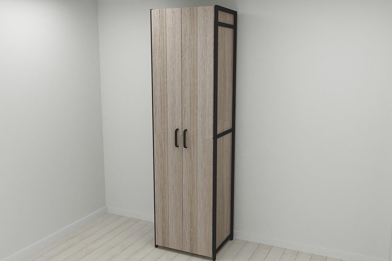 Шкаф Ferrum-decor Гардероб Уни секция 7 серии Конект металл/ДСП 16 мм 220x60x50 см Черный/Дуб Сонома Трюфель (FRD-104562) Шкаф Ferrum-decor Гардероб Уни секция 7 серии Конект металл/ДСП 16 мм 220x60x50 см Черный/Дуб Сонома Трюфель (FRD-104562)