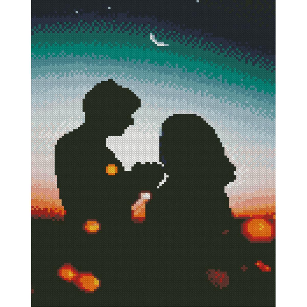 Алмазная мозаика Strateg Премиум Предложение под луной 30x40 см (HX498)