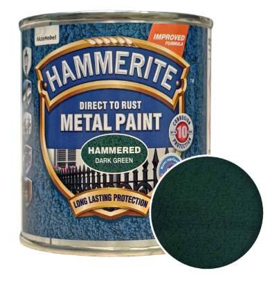 Фарба молоткова Hammerite Metal Paint для металу 2,5 л Темно-зелений (5126339)